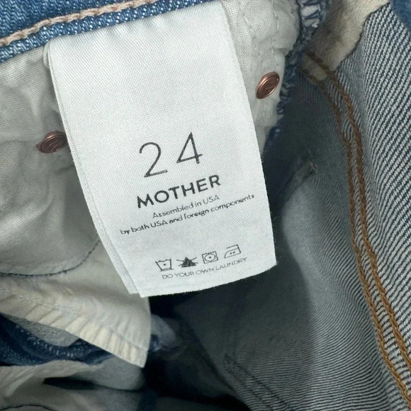 NEW MOTHER Insider Crop Step Fray in Shoot To Thrill jeans size 24 B2403 - Picture 5 of 6